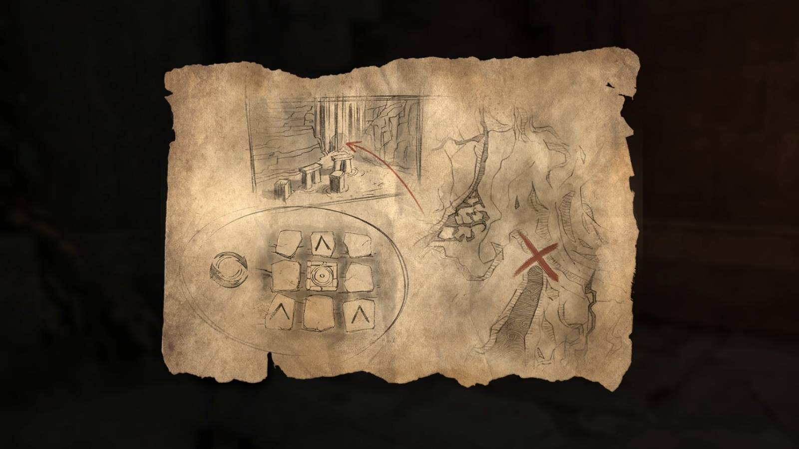 Hogwarts Legacy mysterious map fragment cursed tomb treasure map