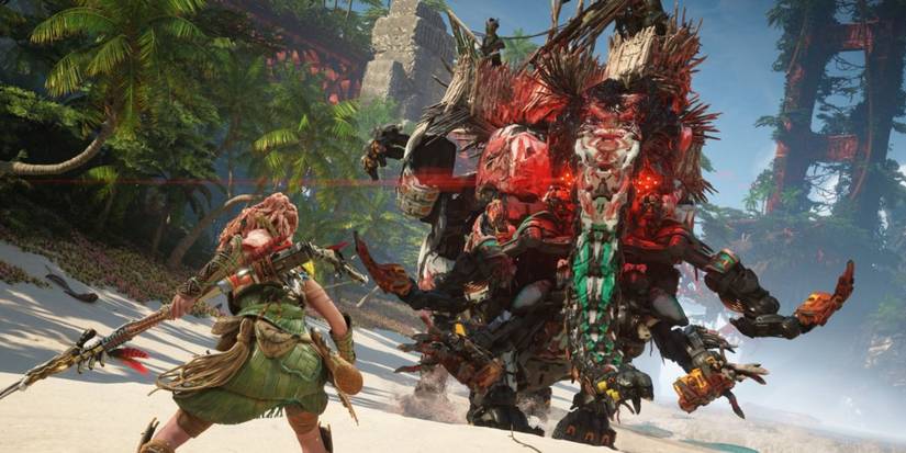 Aloy squaring up with Tremortusk