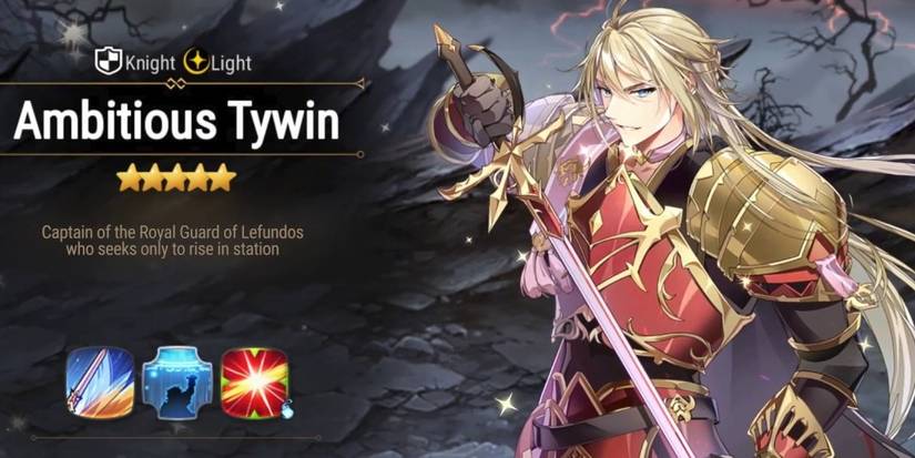 Epic Seven Ambitious Tywin with three skills and swords