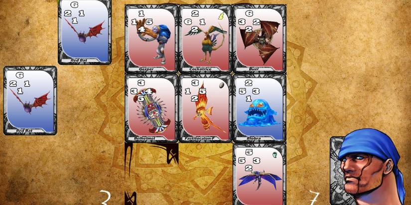 A Screenshot From Trible Triad Mini Game From Final Fantasy 8