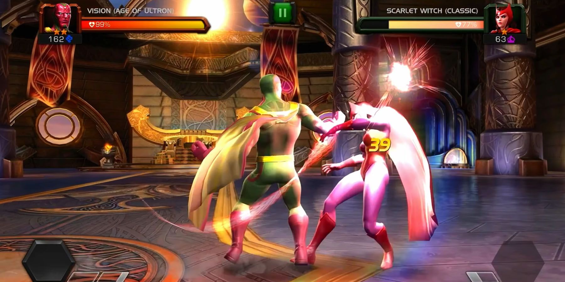 Ultron fighting Wanda