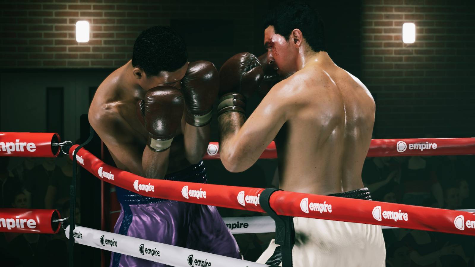 Undisputed Joe Louis blocking Rocky Marciano