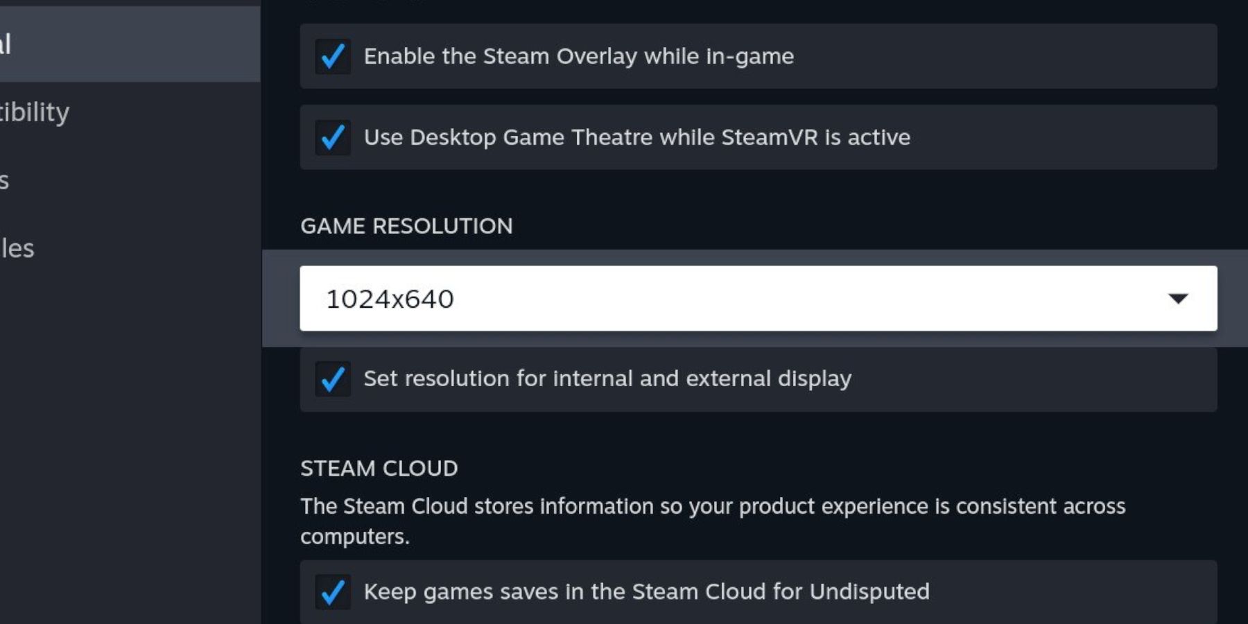 Configuração de resolução indiscutível