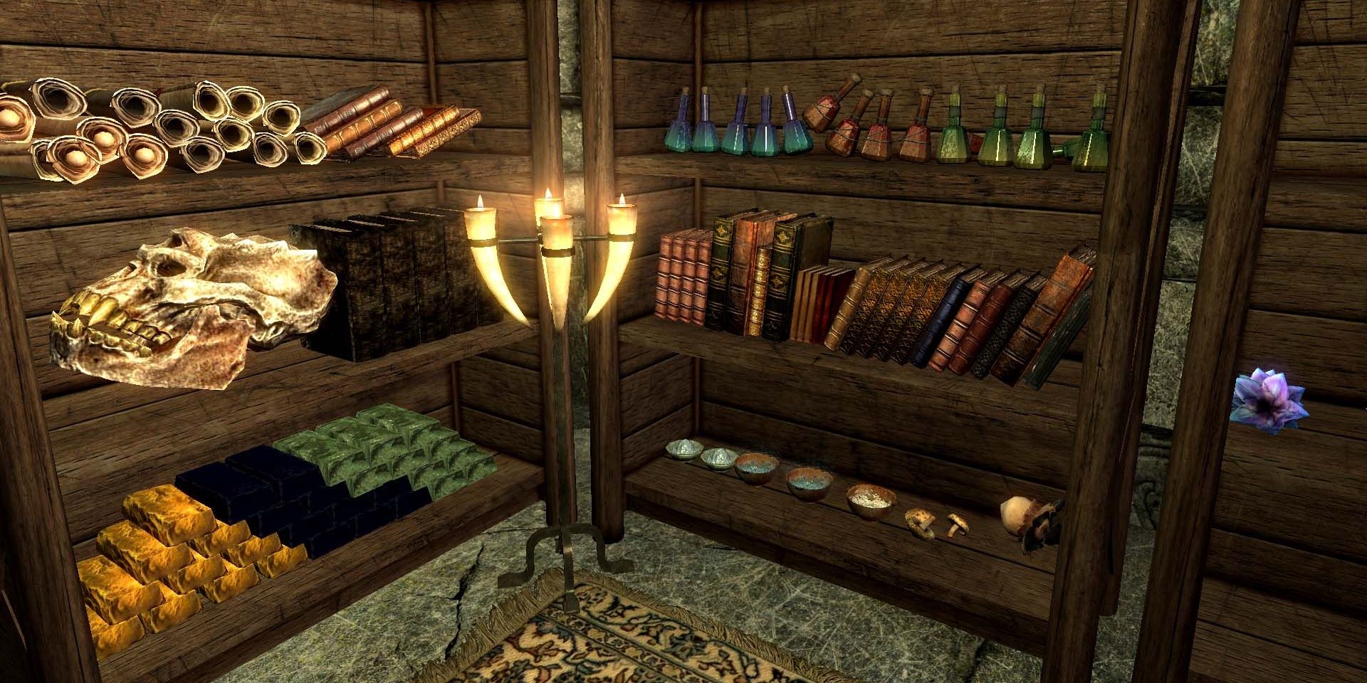 Unlimited Bookshelves mod for Skyrim