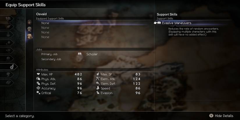 Unlocking skills in Octopath Traveler 2