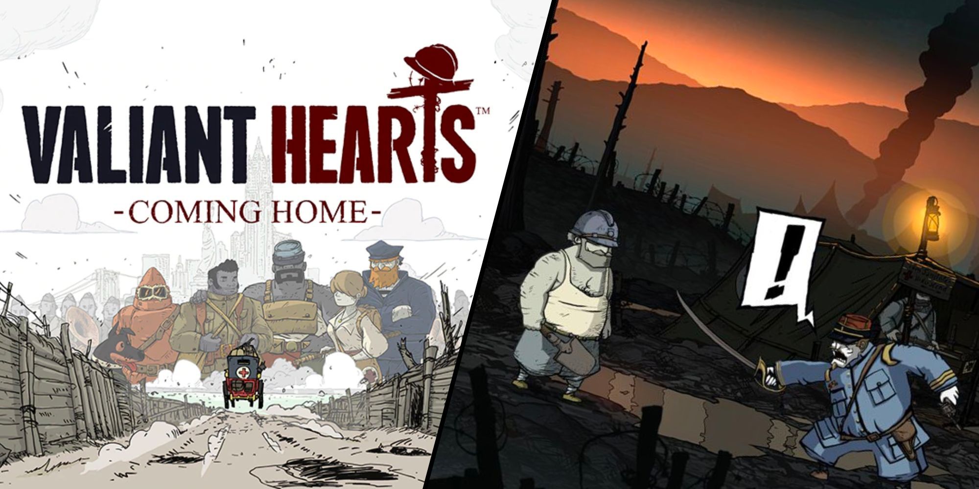 Valiant Heart - Coming Home Logo and Gameplay