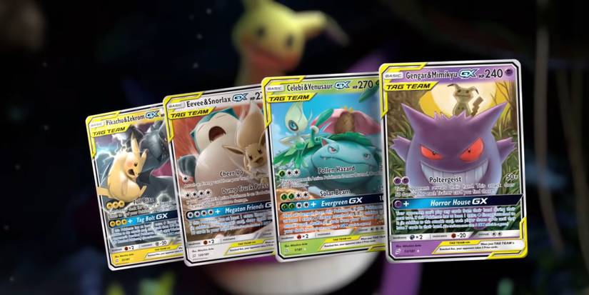Various Attack Cards in Pokemon TCG