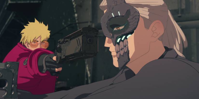 Vash Holds Livio at Gunpoint – TRIGUN STAMPEDE Episode 6