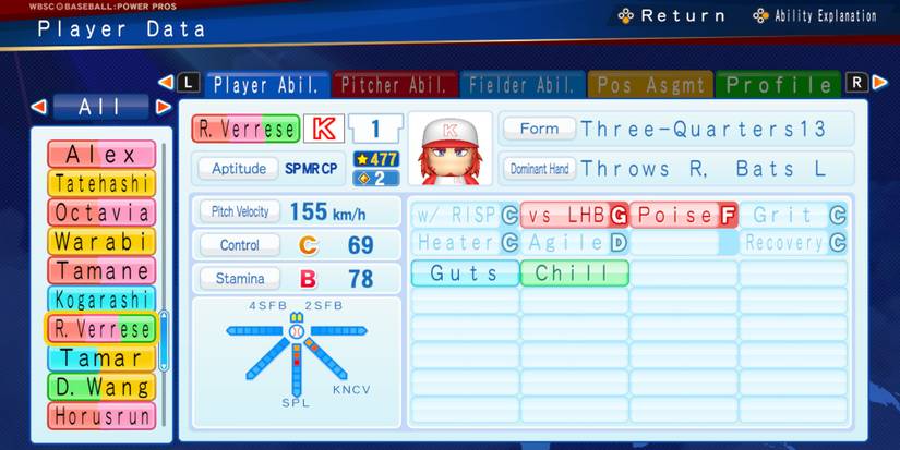 Roseo Verrese in WSBC Baseball: Power Pros