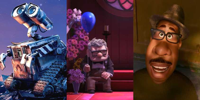 Wall-E in Wall-E, Carl in Up, Joe in Soul