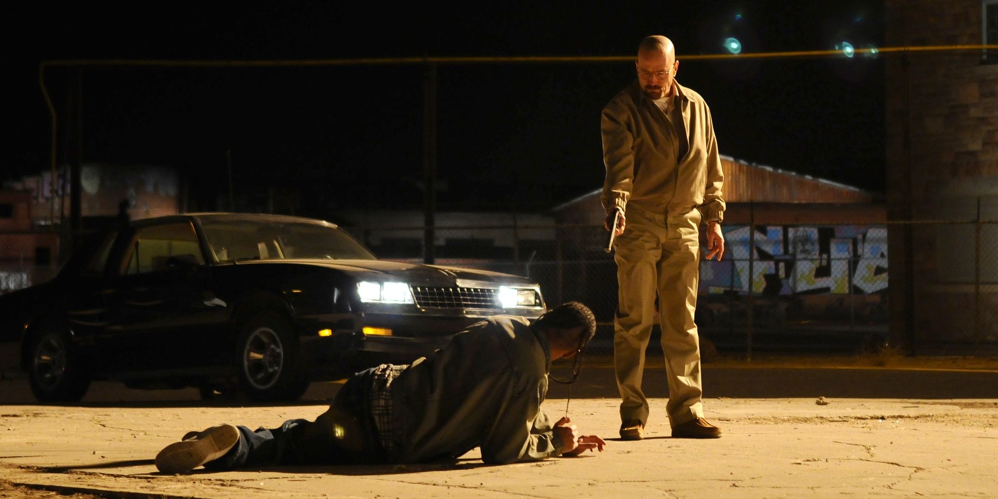 Walter killing a dealer in Breaking Bad