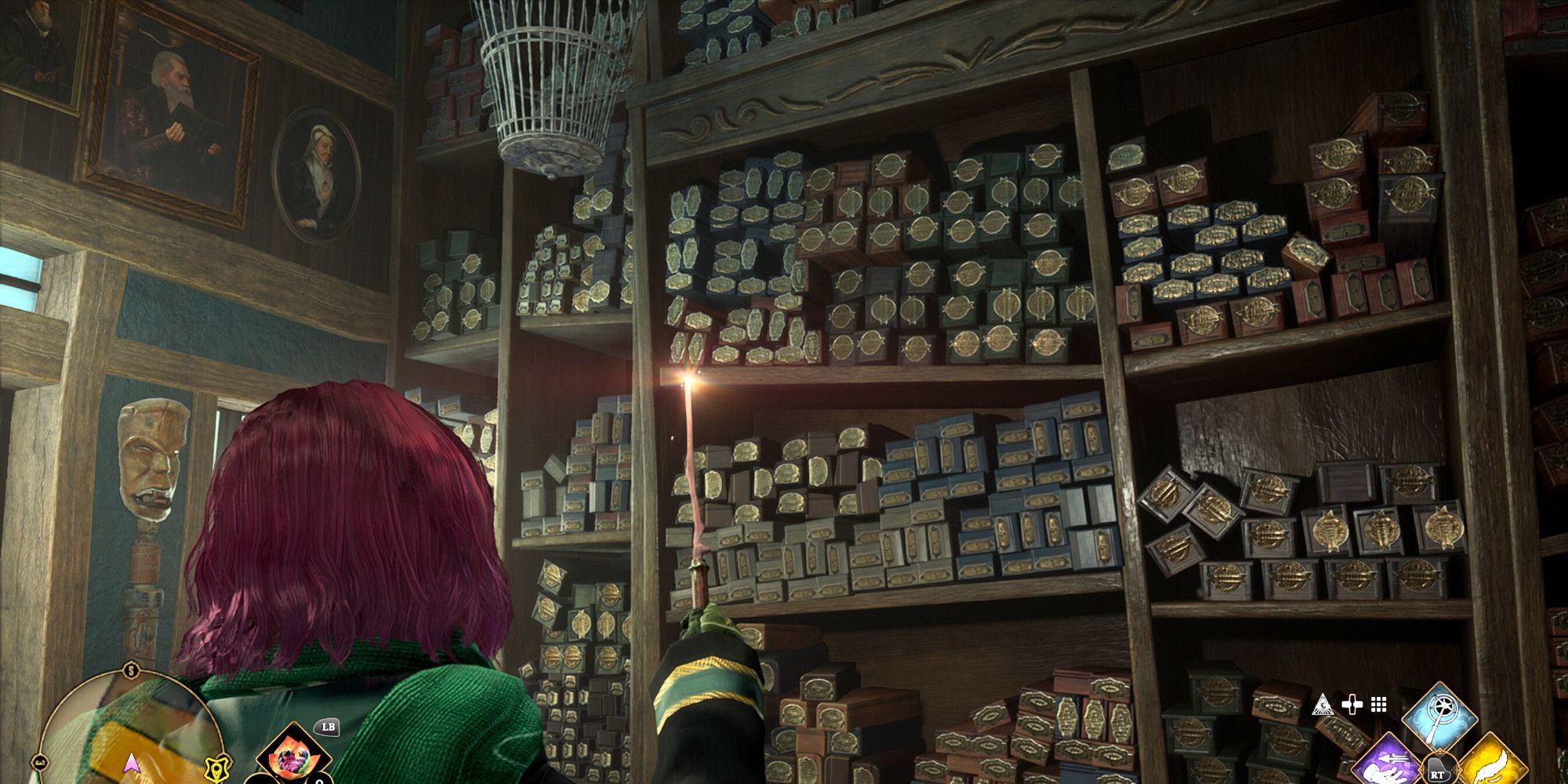 Wand selection Olivanders shop in Hogsmeade Hogwarts Legacy