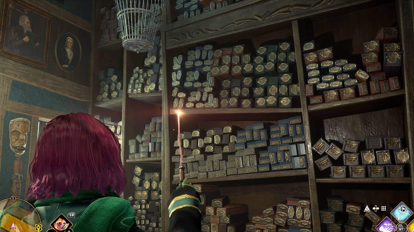 Wand selection Olivanders shop in Hogsmeade Hogwarts Legacy