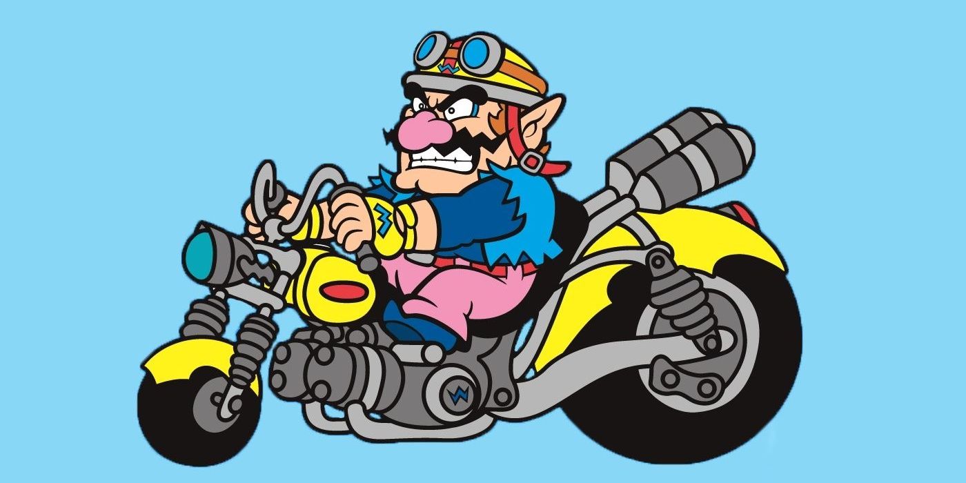 Wario riding on his bike