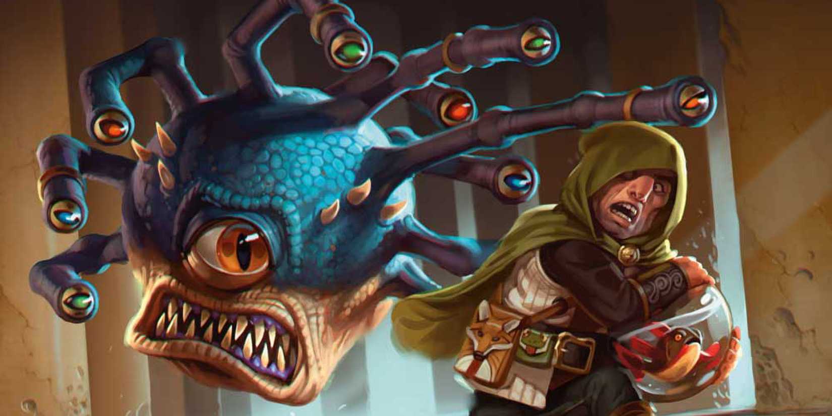 Xanathar chasing down the hapless thief of his beloved goldfish.