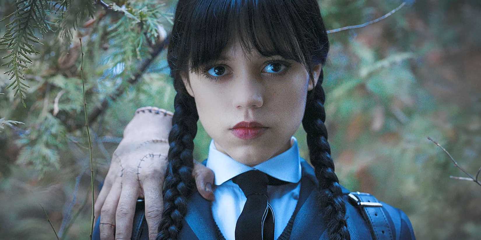 Wednesday Addams (Jenna Ortega) and Fez in Wednesday