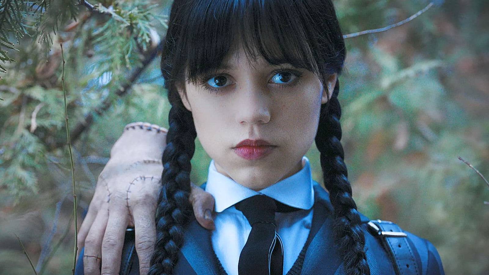 Wednesday Addams (Jenna Ortega) and Fez in Wednesday