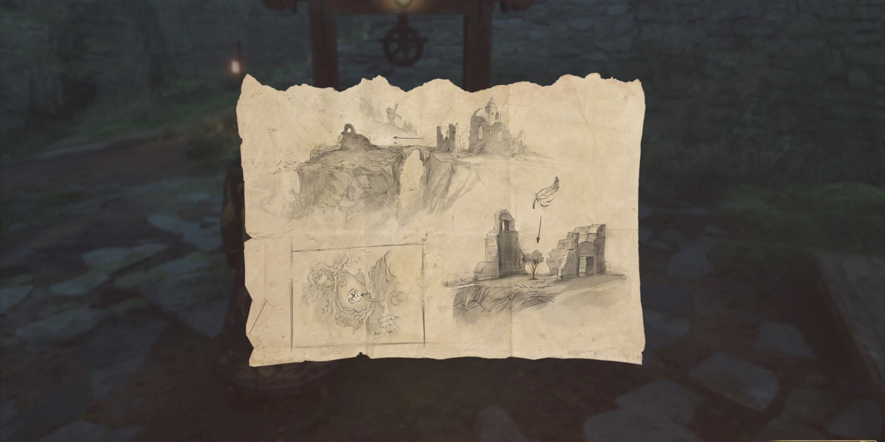 The Well's Treasure Map in Hogwarts Legacy
