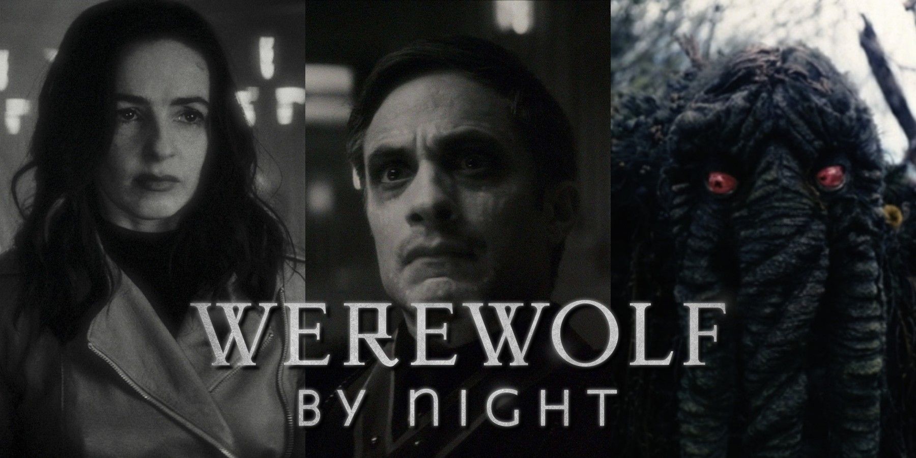 Werewolf by Night Jack Russell Elsa Bloodstone Ted Man Thing Laura Donnelly Gael García Bernal