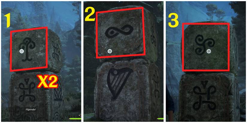 west pillar symbol cubes in hogwarts legacy