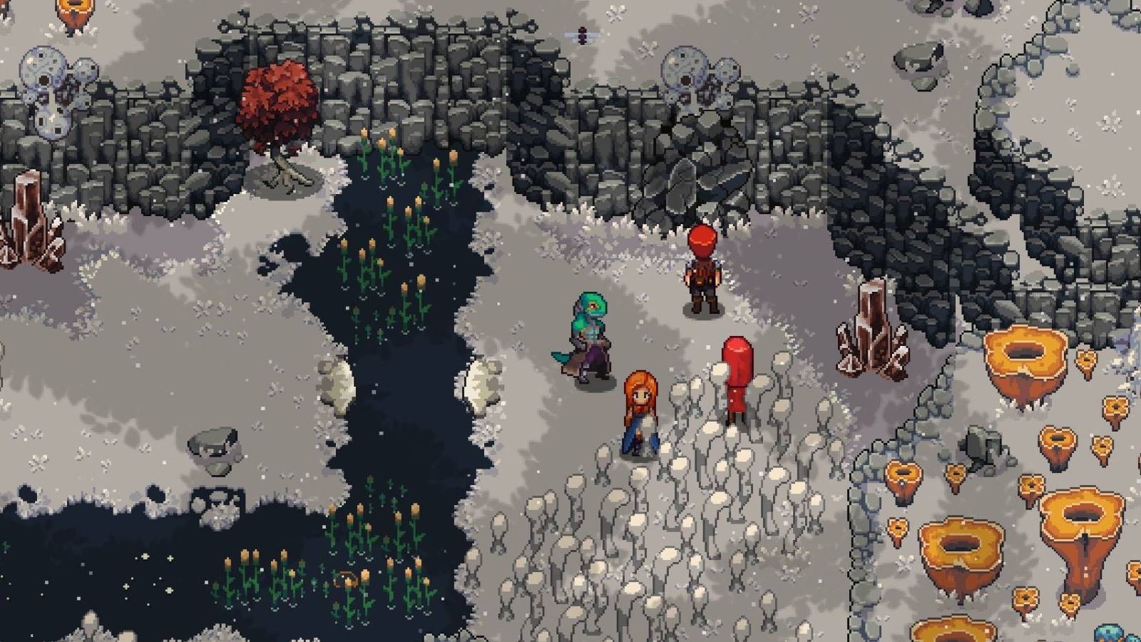 the kindreld monastery in chained echoes where players can find sacred water