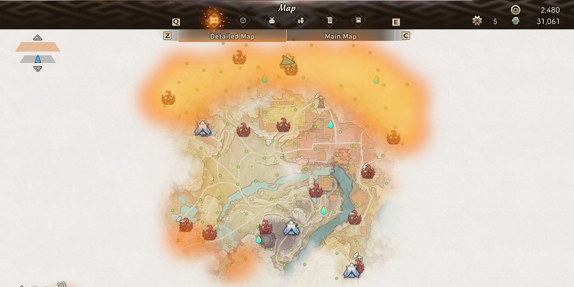 Wild Hearts - Highlighting Possible Golden Hematite Locations On Map