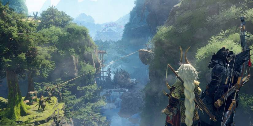 Wild Hearts - Promotional Screenshot Of Three Hunters Playing At Once