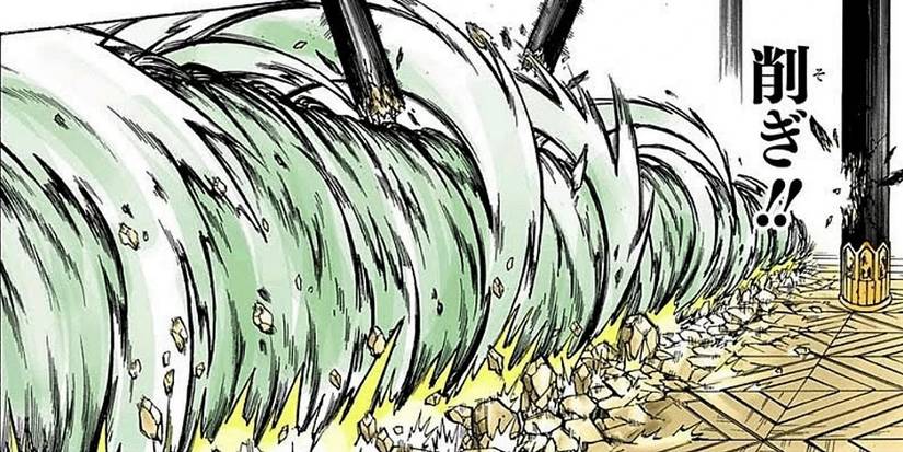 Wind Breathing First Form - Dust Whirlwind Cutter in Demon Slayer Cropped