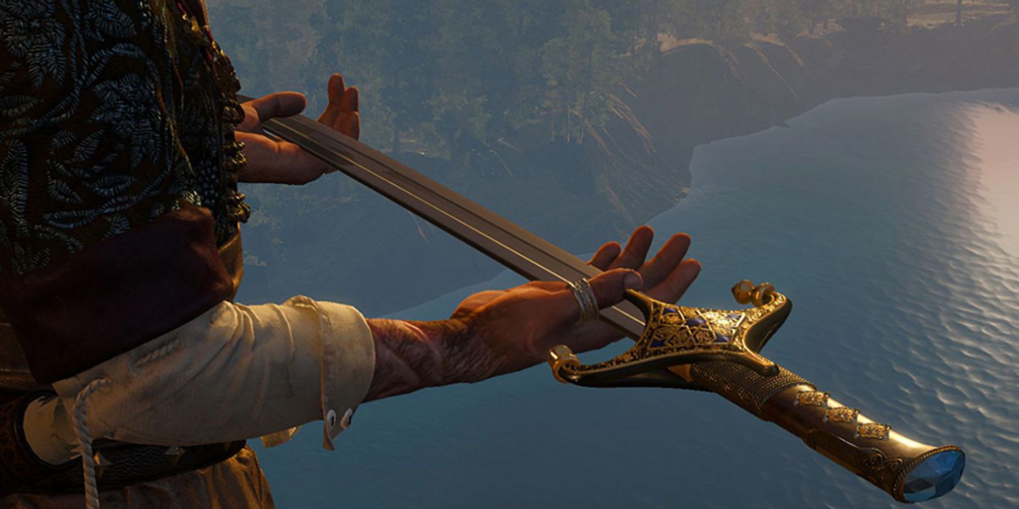 Witcher 3 - Olgierd Holding His Iris Curved Sword