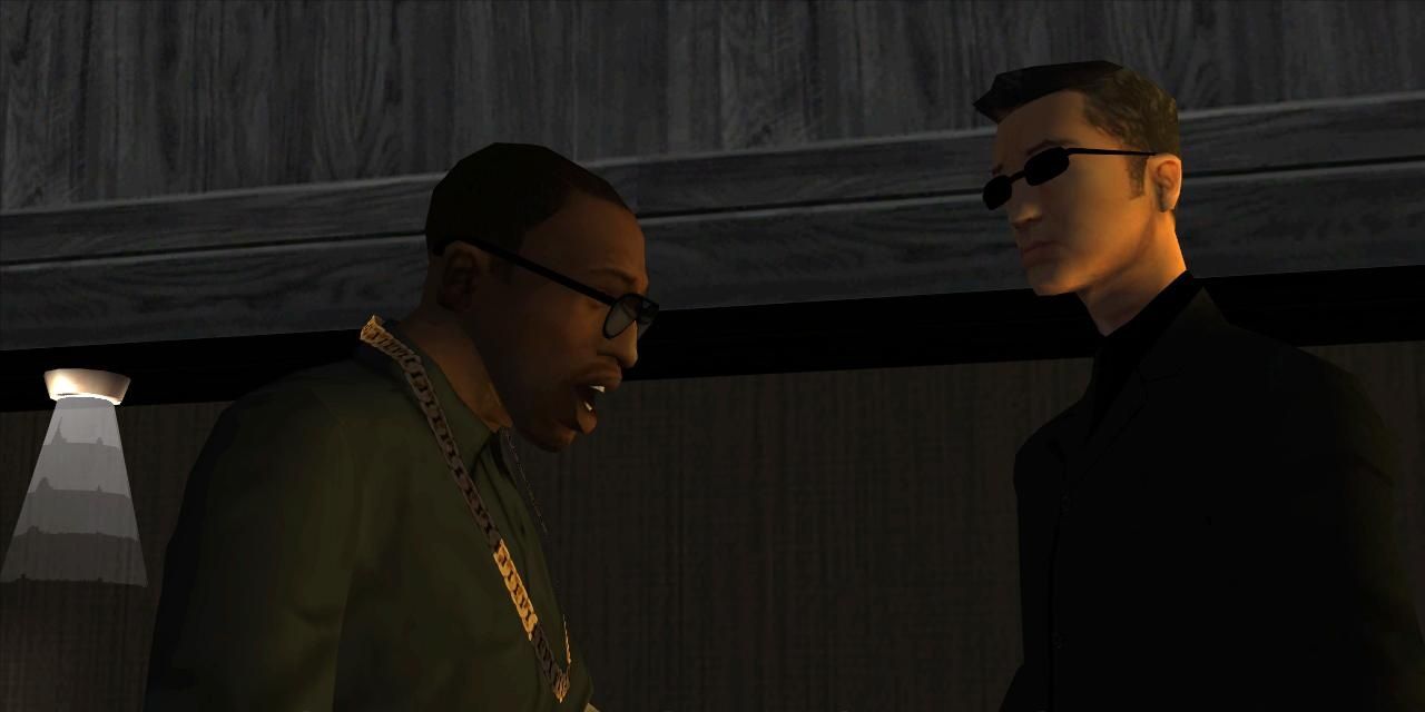 CJ and Woozie in Grand Theft Auto: San Andreas