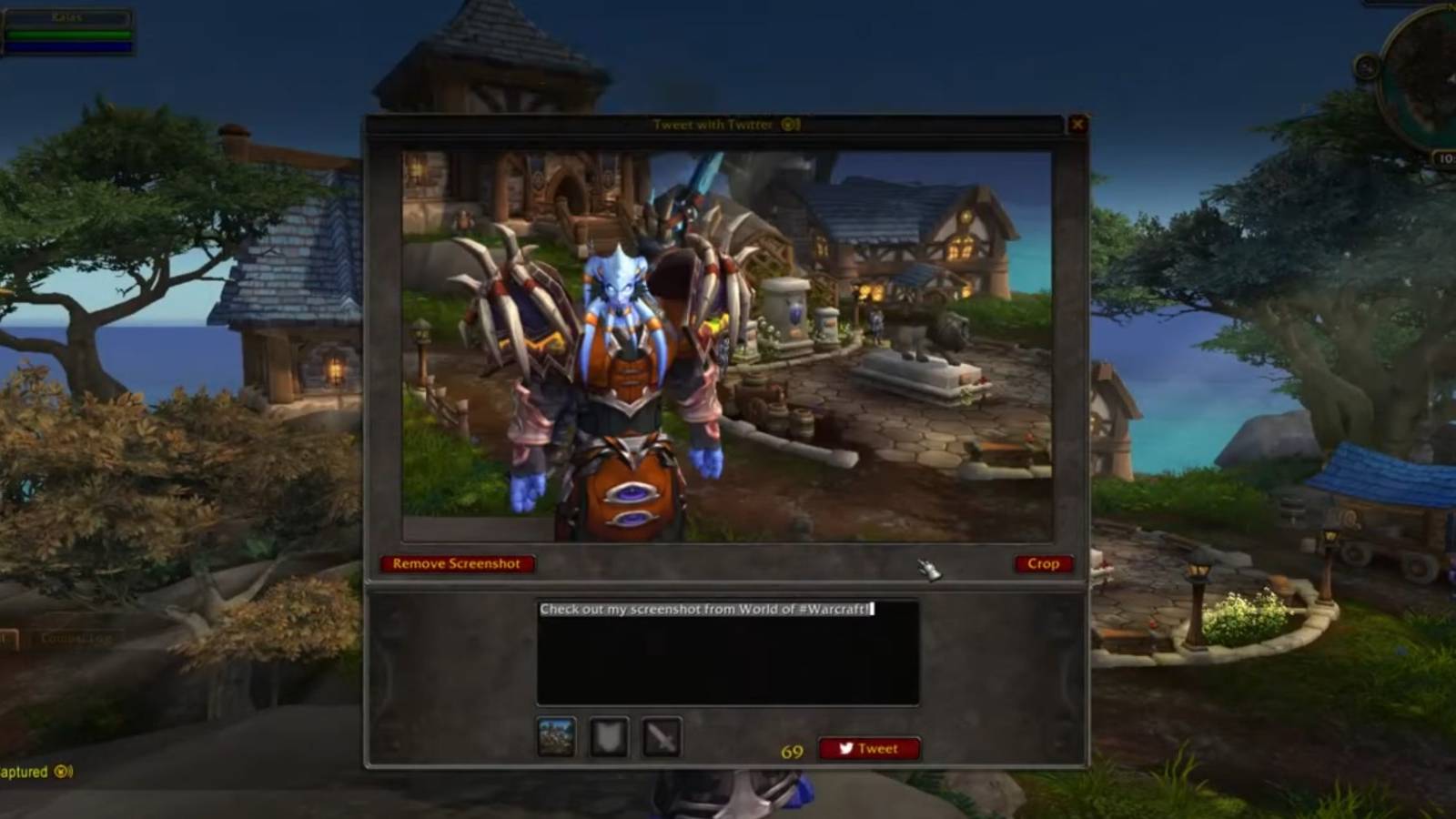 wow wod 6.1 twitter integration over