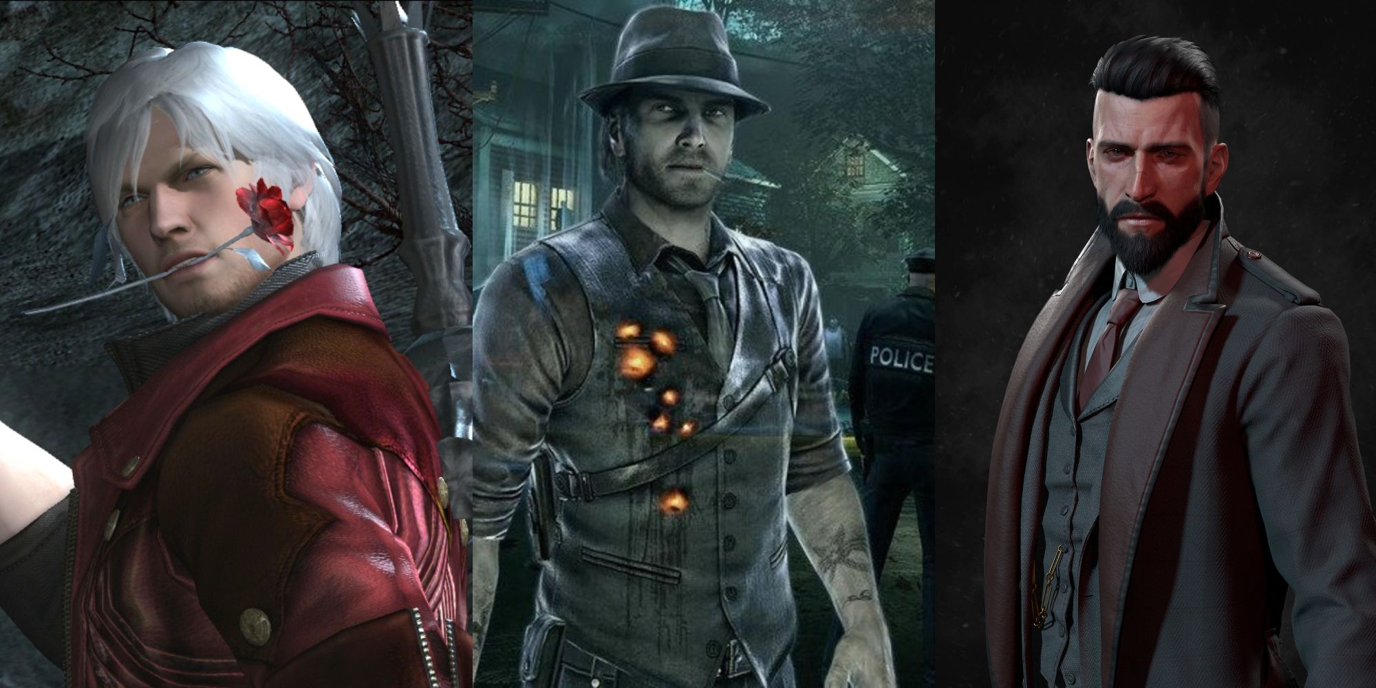 The playable characters Dante from Devil May Cry Ronan from Murdered: Soul Suspect and Johnathan from Vampyr