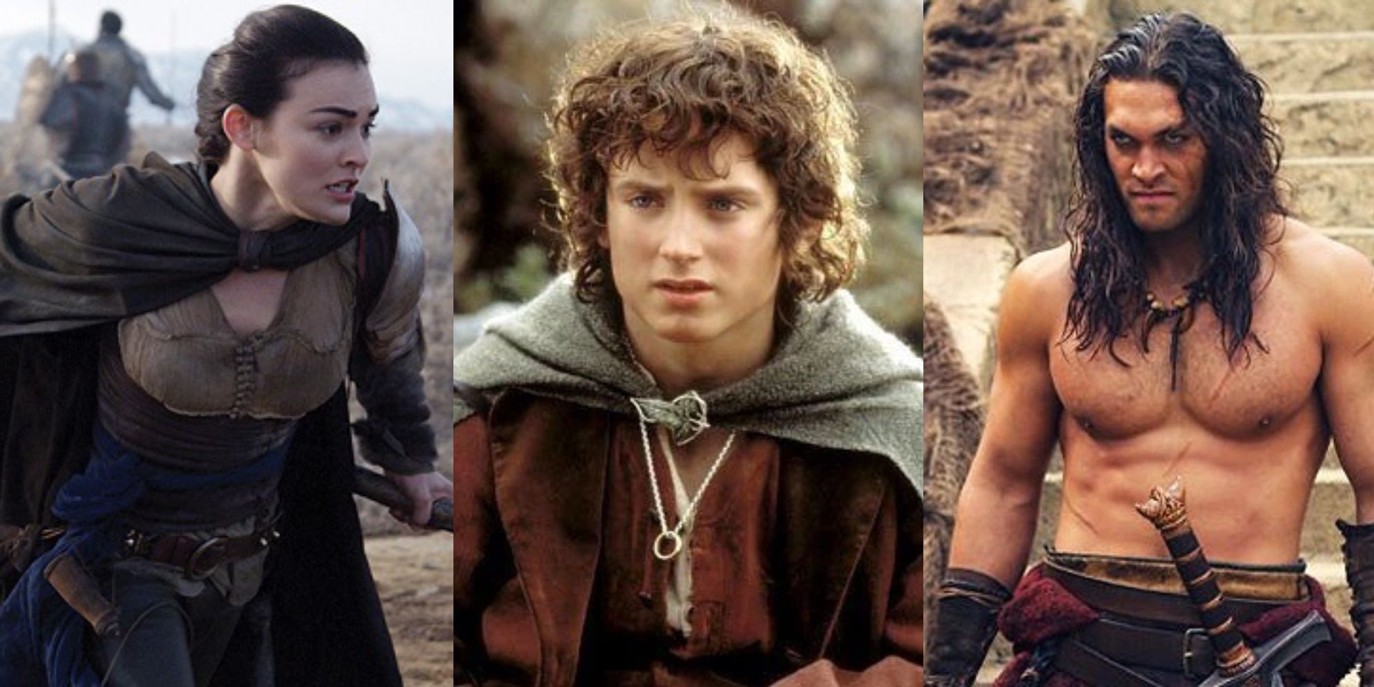 Characters from fantasy movies Mythica, Lord of the Rings and Conan the Barbarian.