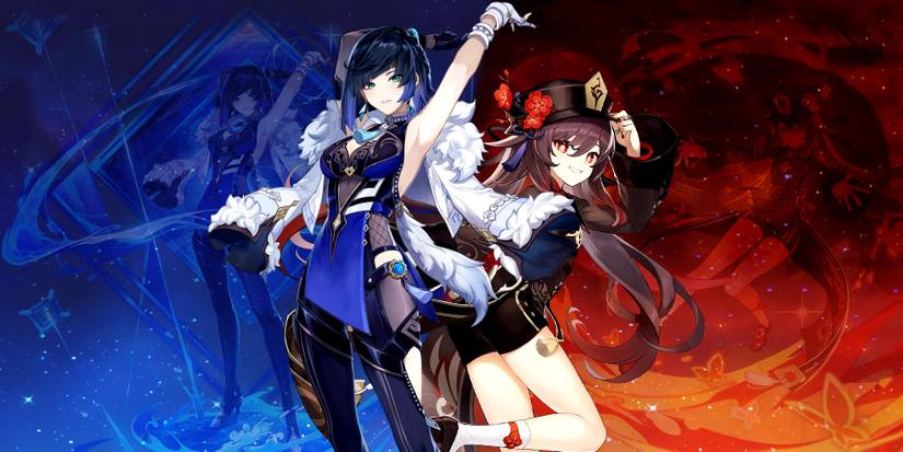 yelan and hu tao in genshin impact