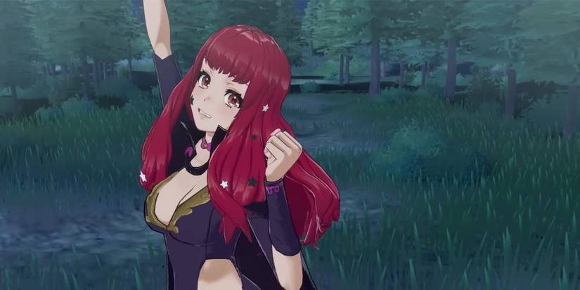 Yunaka celebrating after a FE Engage mission