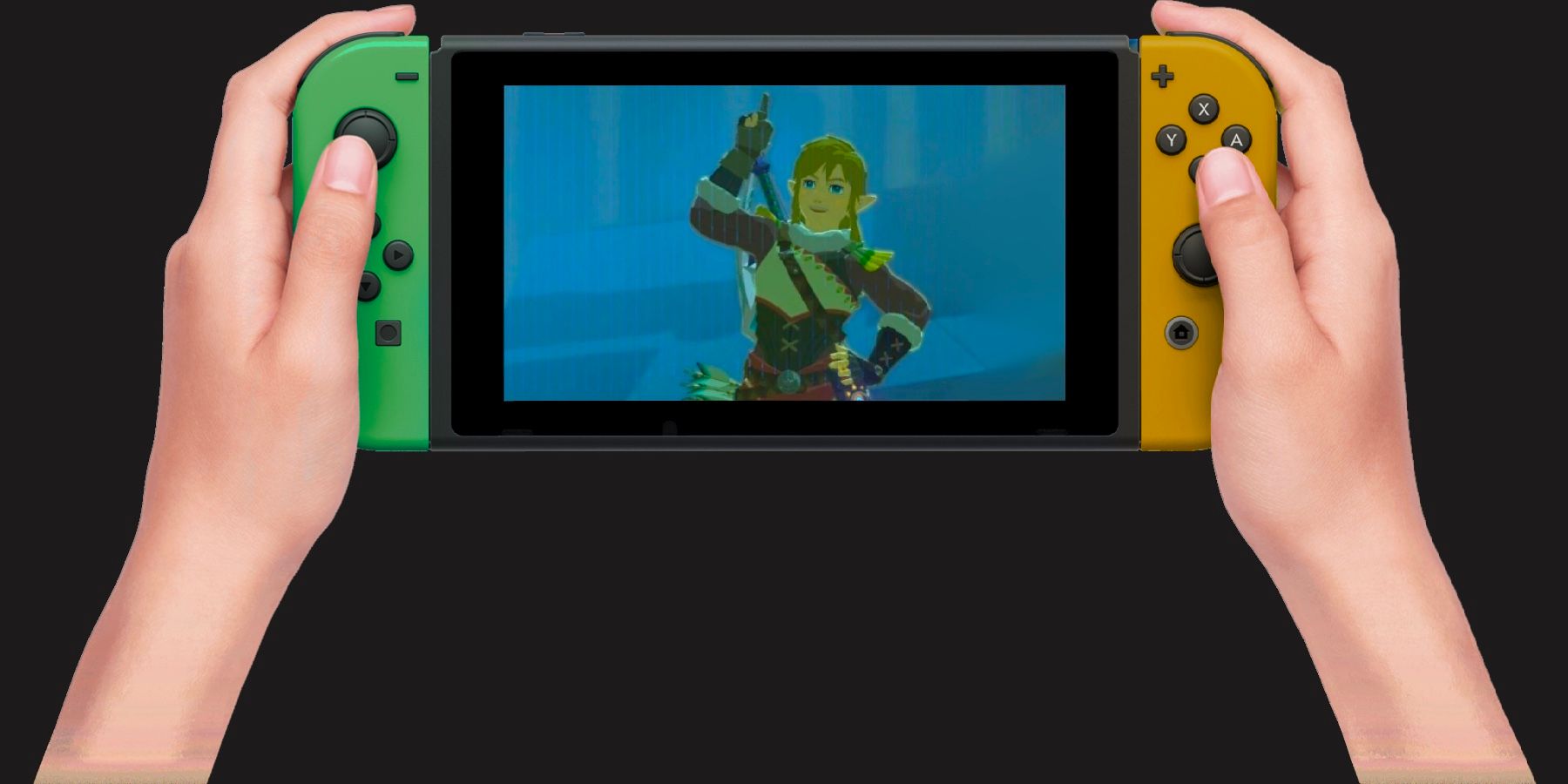 Zelda Tears of the Kindom Switch Edition OLED Mockup Illustration