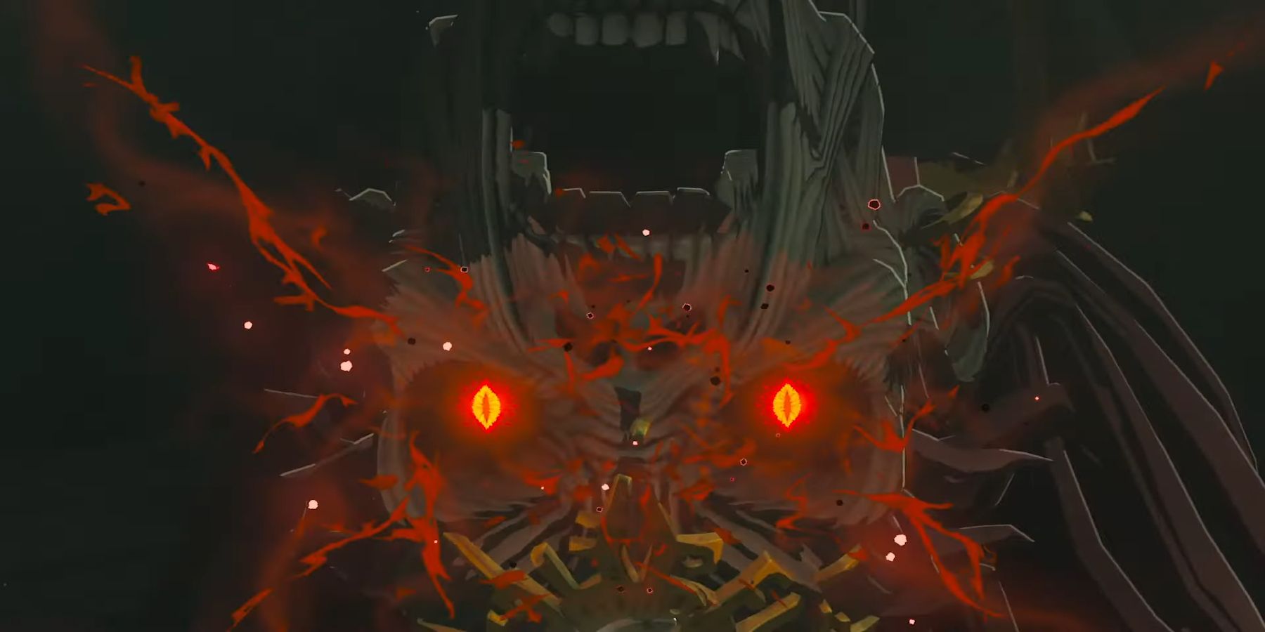 Ganondorf, as he appears in The Legend of Zelda: Tears of the Kingdom's second trailer. 