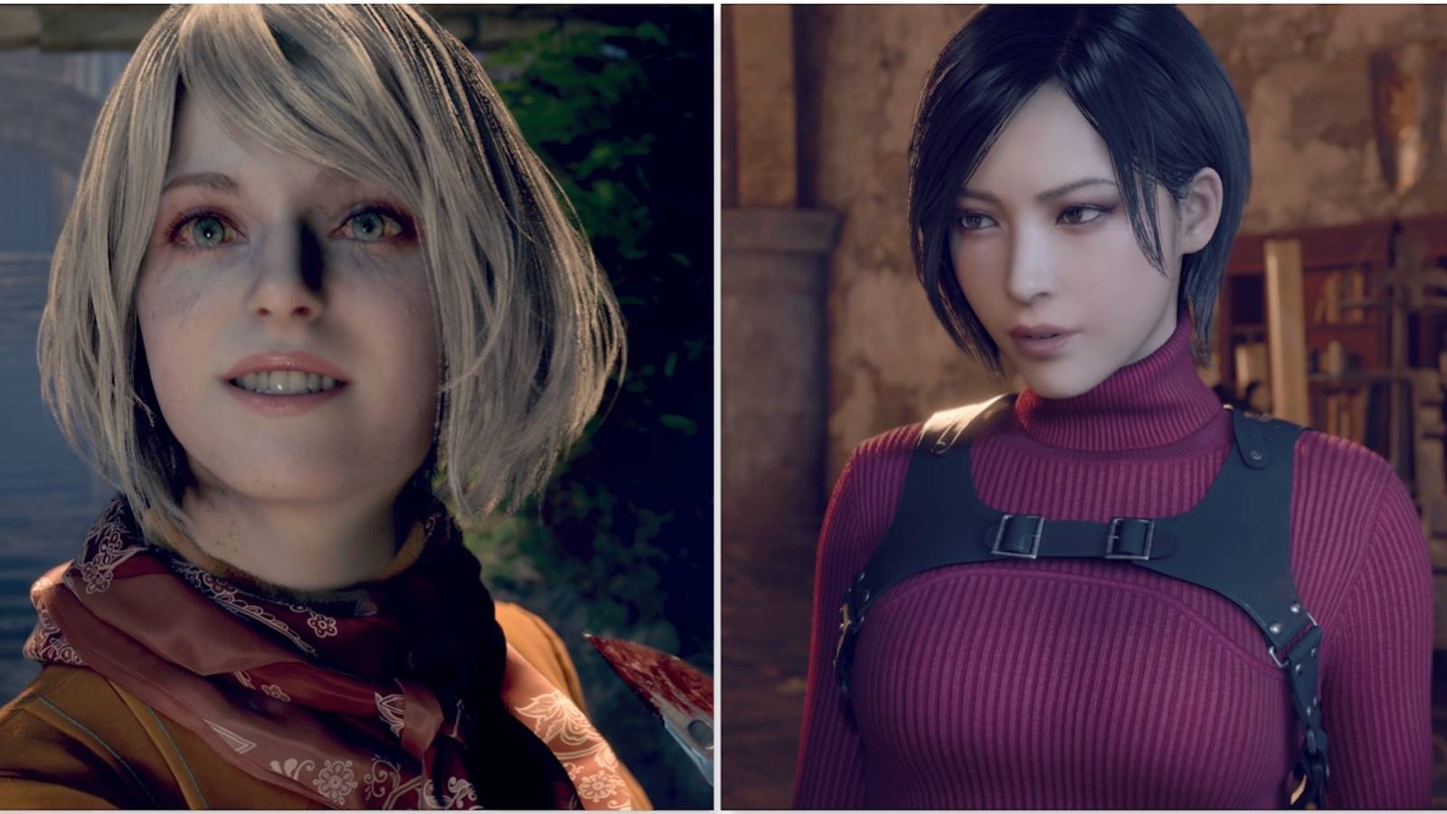 Ashley and Ada in the Resident Evil 4 remake
