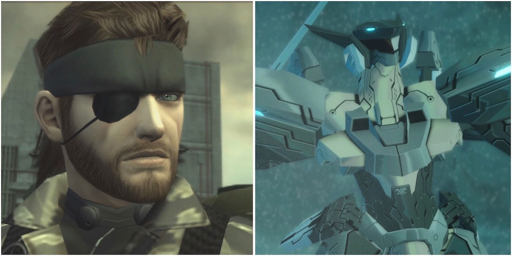 Big Boss in Metal Gear Solid 3 and Jehuty in Zone Of The Enders The Second Runner