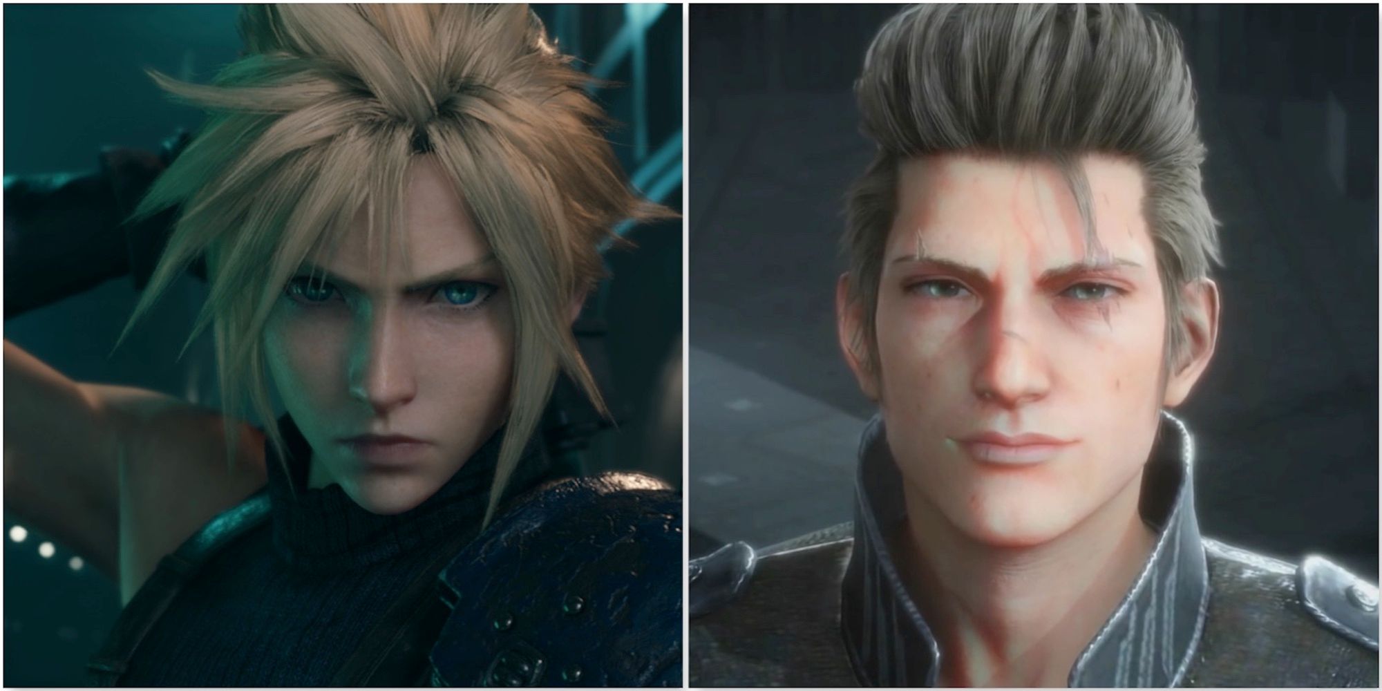 Cloud in Final Fantasy 7 Remake and Ignis in Final Fantasy 15