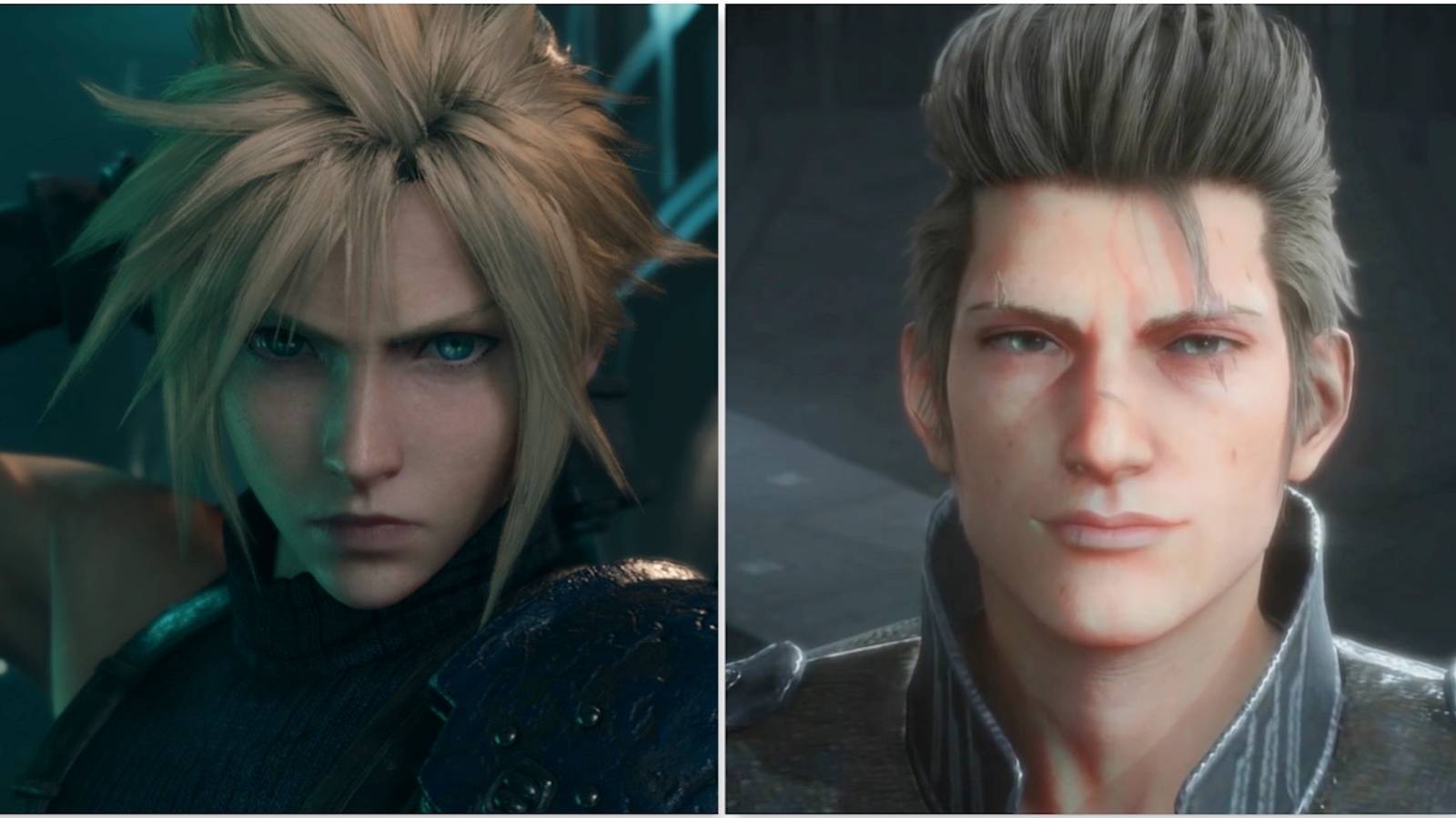 Cloud in Final Fantasy 7 Remake and Ignis in Final Fantasy 15