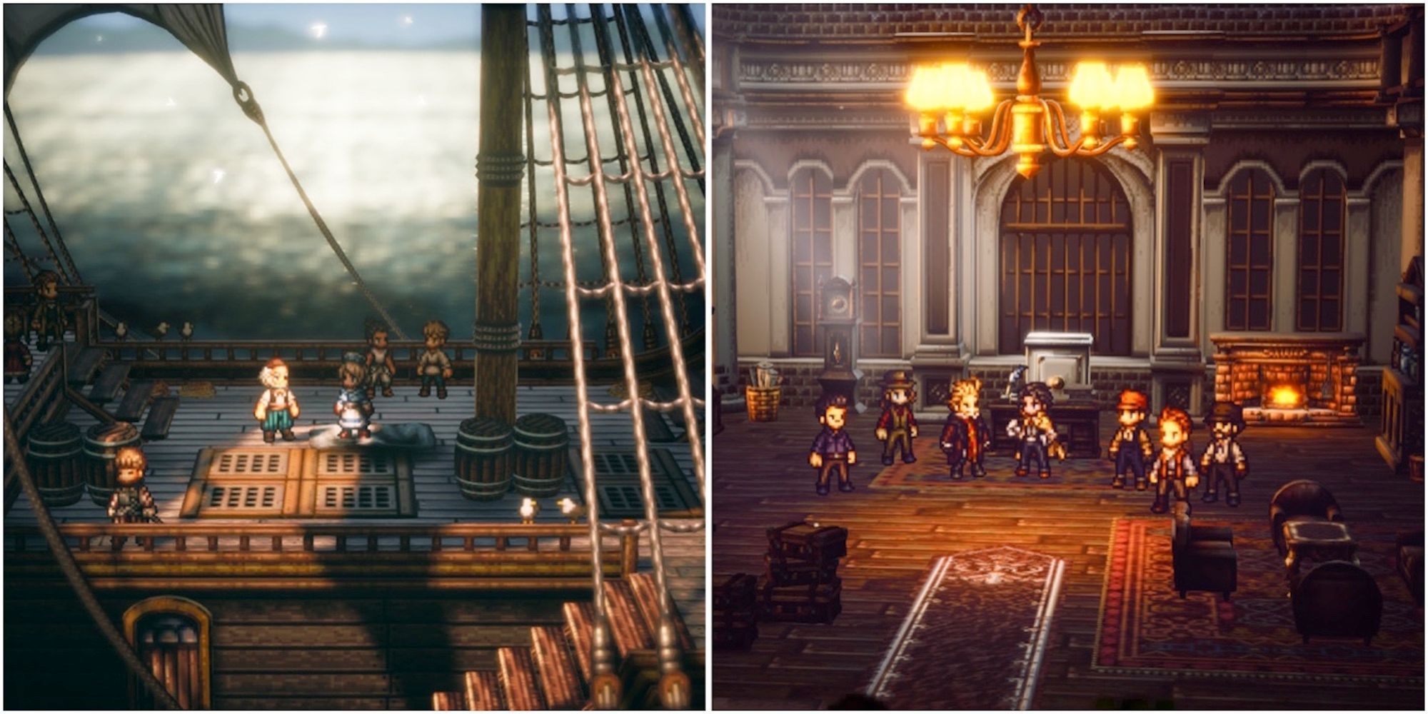 Cutscenes from Castti’s and Partitio’s story in Octopath Traveler 2