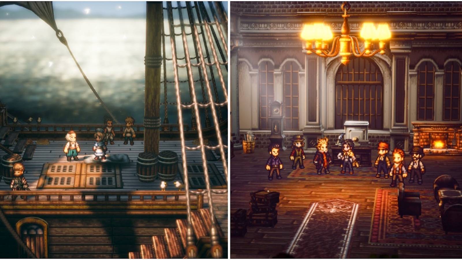 Cutscenes from Castti’s and Partitio’s story in Octopath Traveler 2