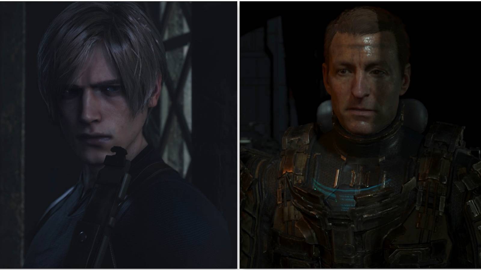 Leon in the Resident Evil 4 remake and Isaac in the Dead Space remake