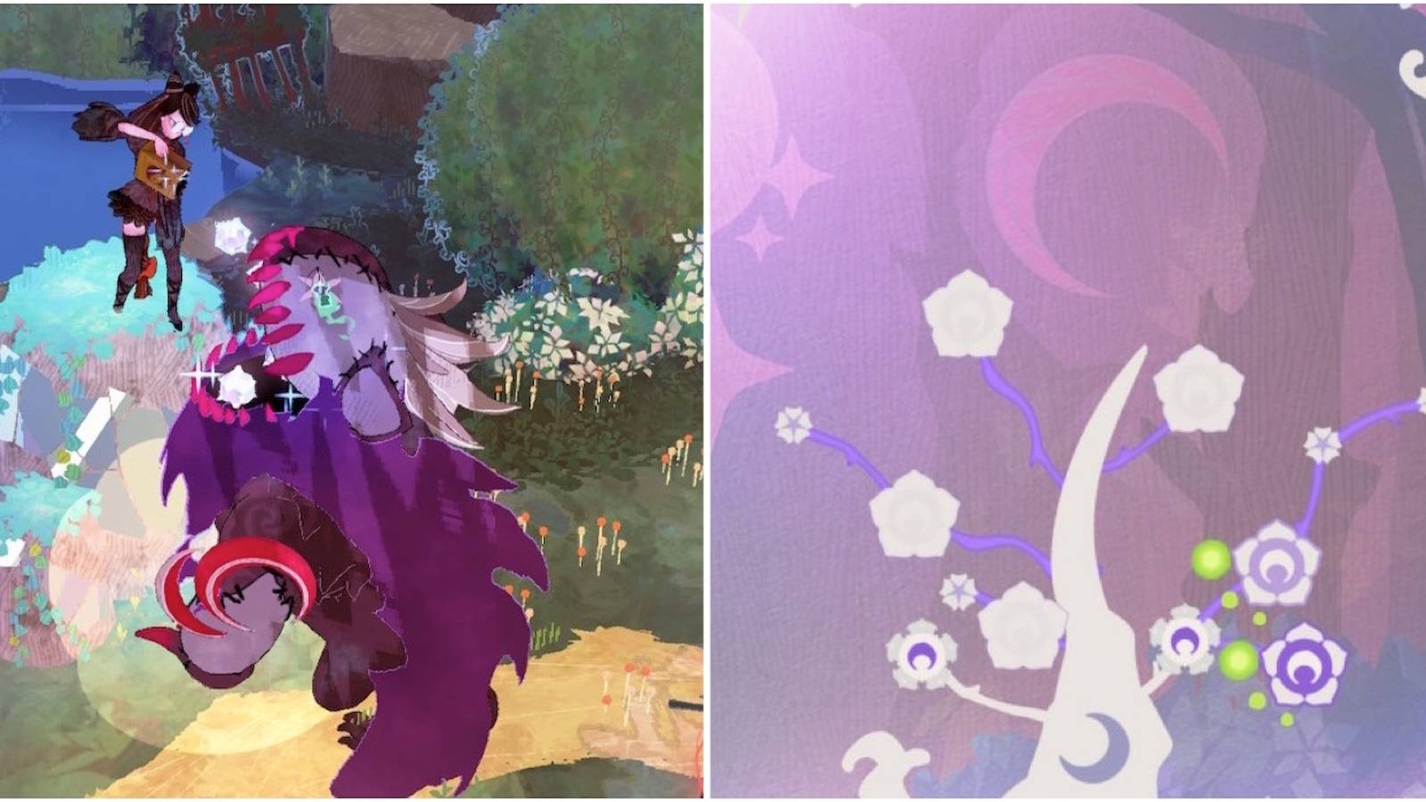 Feeding Cheshire and the skill tree in Bayonetta Origins Cereza and the Lost Demon