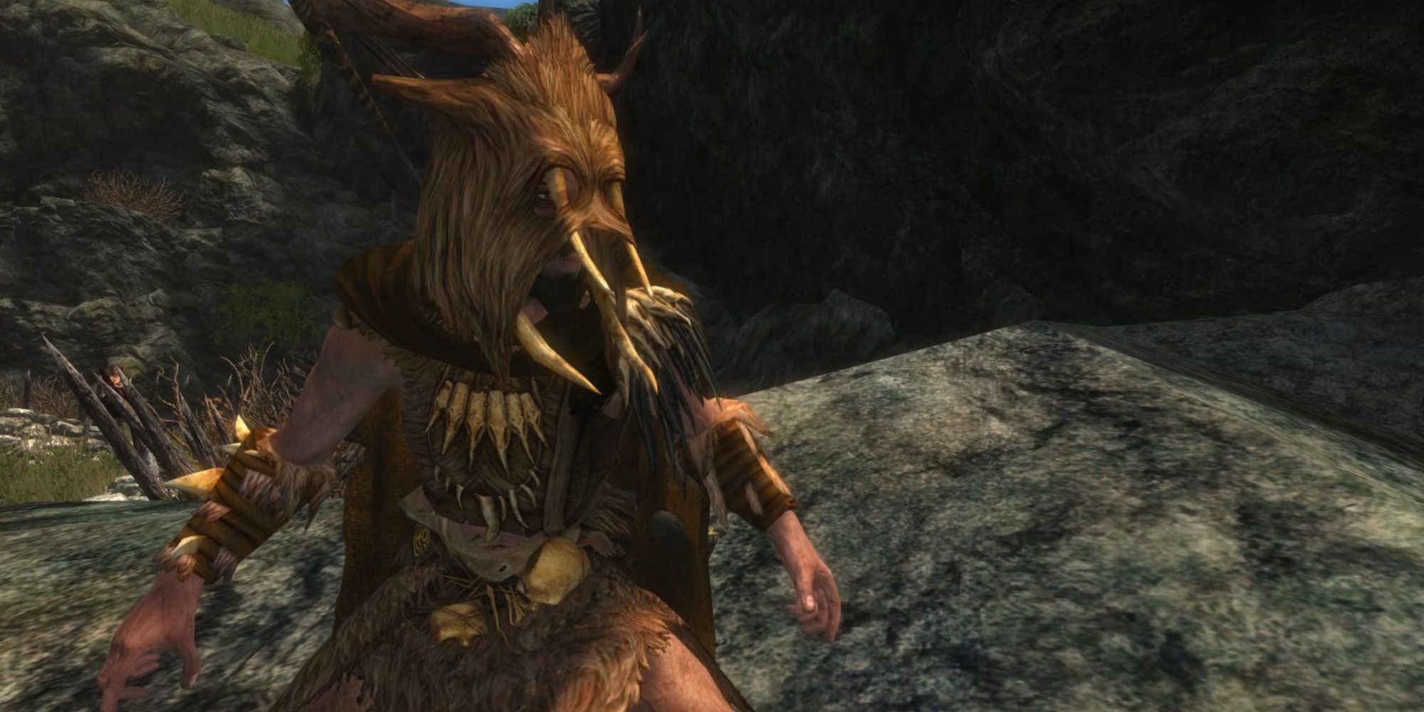 Skyrim a Forsworn warrior sneaking