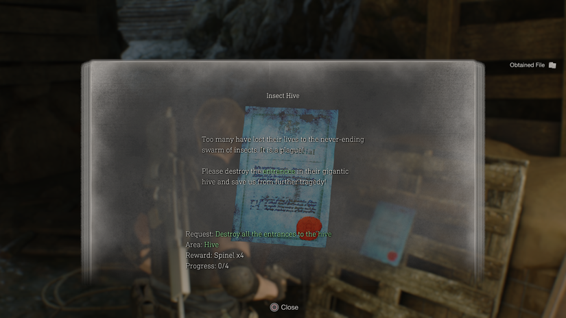 Resident Evil 4 Remake Insect Hive Merchant Request