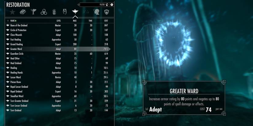 Skyrim Spellbook Greater Ward