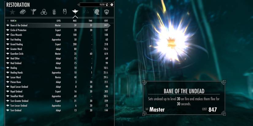 Skyrim Spellbook Bane of the Undead
