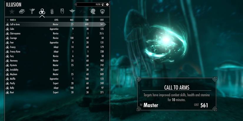 Skyrim spellbook call to arms